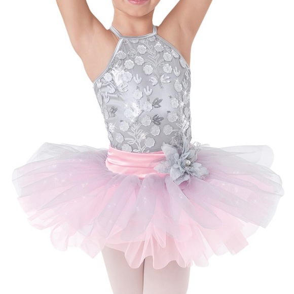 Weissman Pink & Gray Ballet Dance Costume - Picture 1 of 7